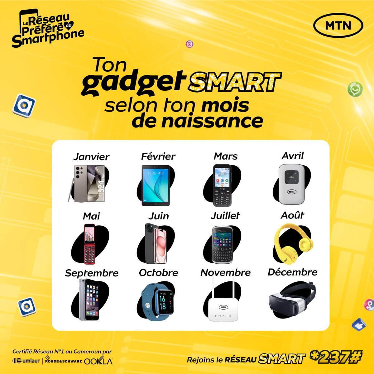 Es-tu né au bon mois ?🤪🤪 Partage en commentaire le gadget SMART que tu as gagné en fonction de mois de naissance.😎 #TheBestNetwork is #SMARTNetwork #LeBonReseau c'est le #ReseauSMART