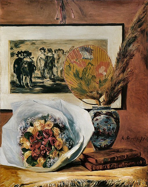 ピエール＝オーギュスト・ルノワール『花束』1871年 ヒューストン美術館