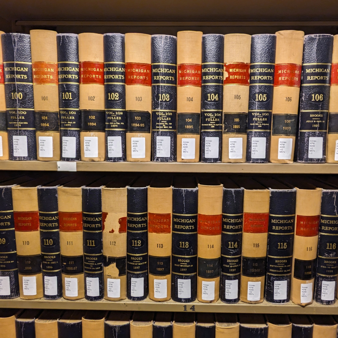 The aesthetically pleasing Michigan Reports from the 1890s.