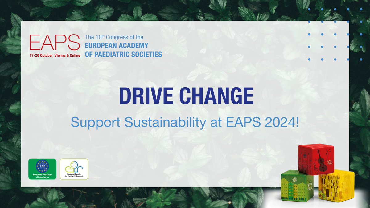 Join us at #EAPS2024 to champion sustainability! 🌍🌱 📱 Use our app instead of printing 🗑️ Reduce waste and recycle ♻️ Bring reusable mugs and bottles 🌿 Offset CO2 & more! Together, we can make a difference! Details: bit.ly/49IHyCN @espr_esn @EAPaediatrics
