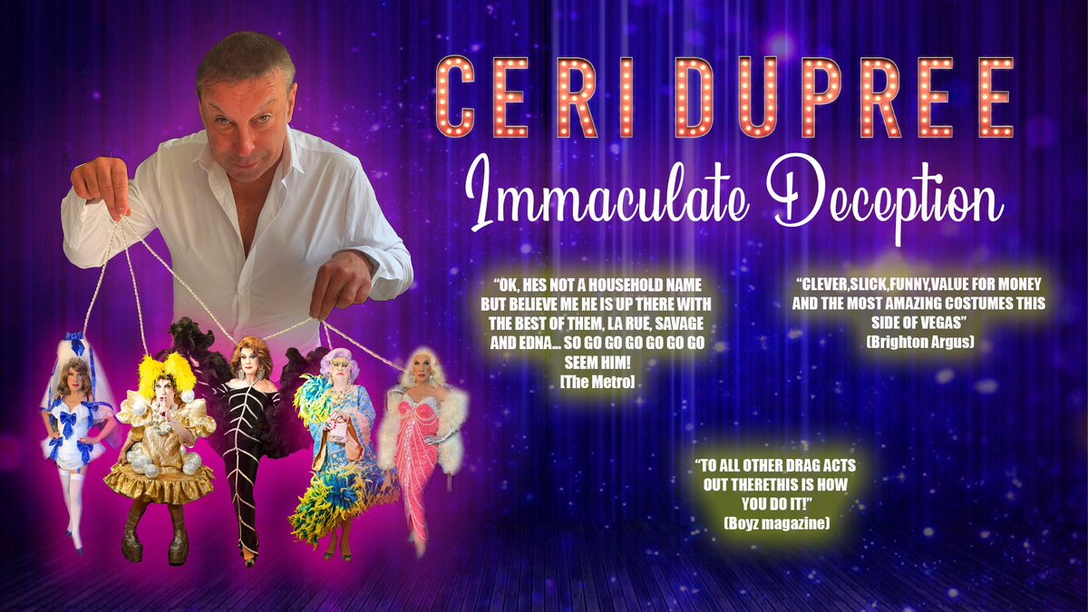 THIS THURSDAY get ready to be dazzled! 💫 Join us for a night of laughter and glamour with Ceri Dupree! Experience the magic of the UK's greatest female impersonator in a new show, packed with hilarious comedy, and toe-tapping songs. 🎟️ Book here: buff.ly/4a8sL4B