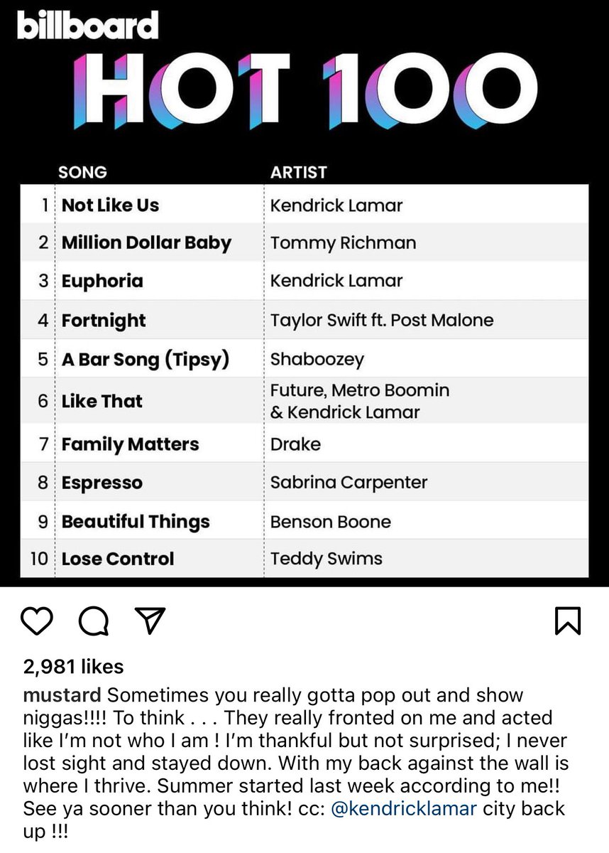 AkademiksTV's tweet photo. Mustard speaks on ‘Not Like Us’ going number 1 https://t.co/ALQr1wKMhC