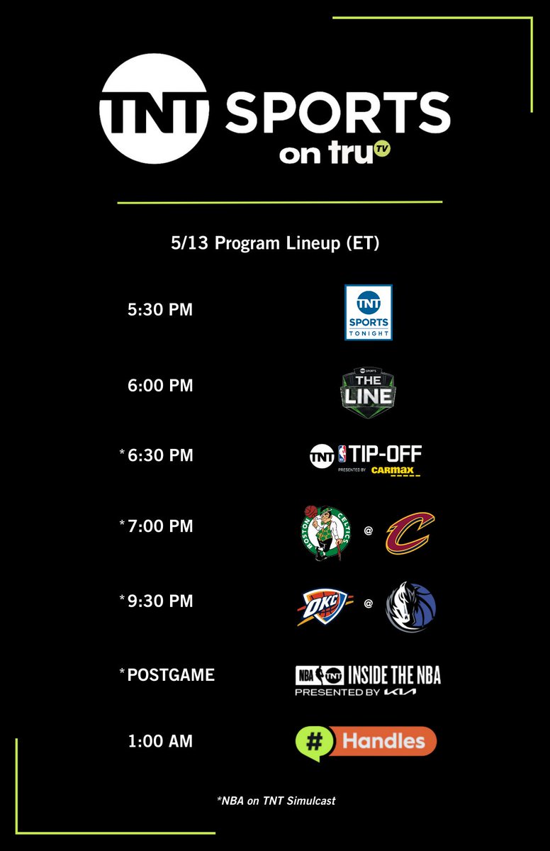 Join us tonight on truTV for all your sports action, including simulcasts of TNT's #NBAPlayoffs coverage!🏀📺 #SportsOntruTV