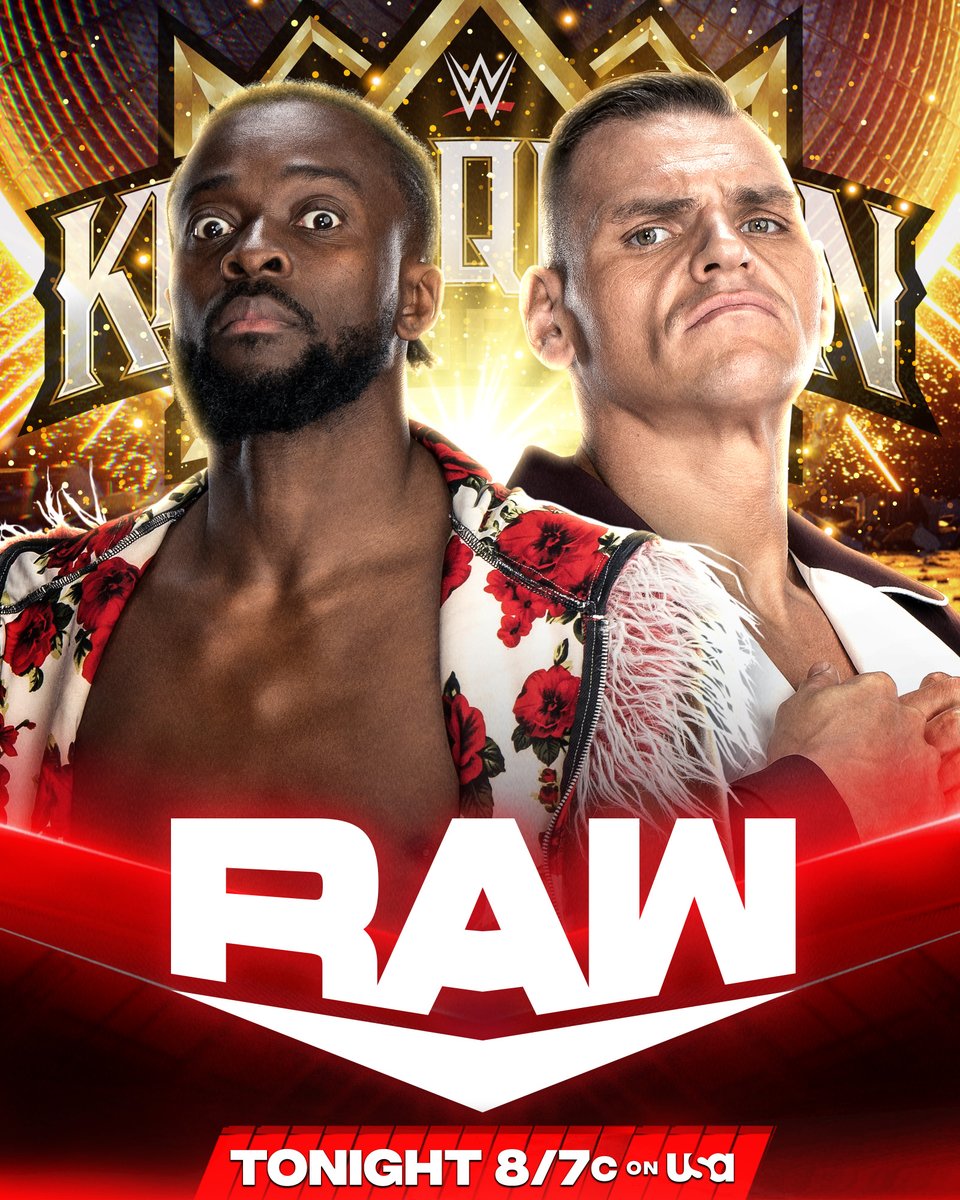 The New Day's @TrueKofi takes on The Ring General @Gunther_AUT in a #KingOfTheRing Quarterfinal Matchup TONIGHT on #WWERaw! 📺 8/7c on @USANetwork