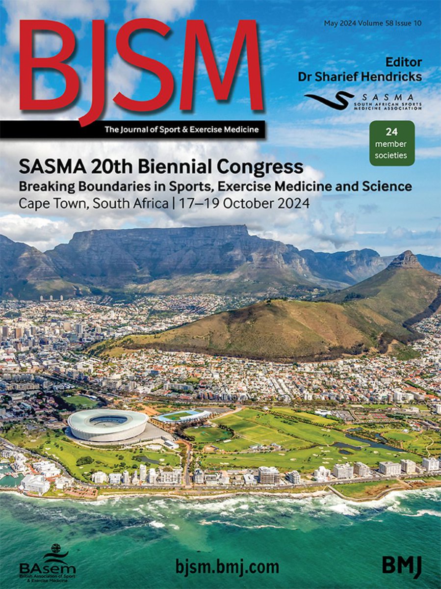 Excited & proud about this year's @SASMA_ZA @BJSM_BMJ edition 'Join us for #SASMA2024...to explore the culturally diverse & picturesque Cape Town where food, adventure & scenery know no boundaries!' 😊🇿🇦💪🏾 Full warm-up: bjsm.bmj.com/content/58/10/… Thx to @jonpatricios @DreznerJon