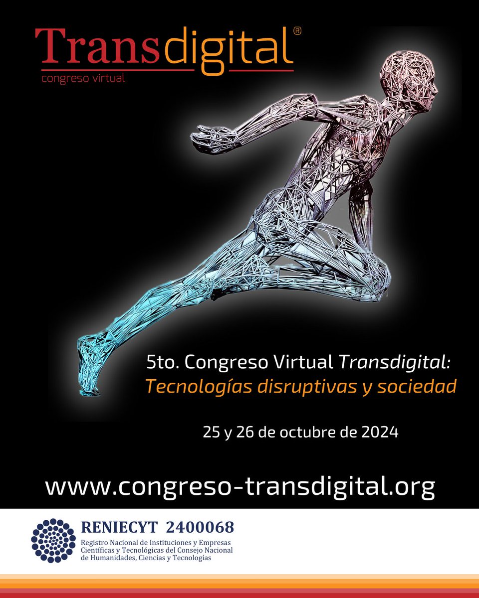 eUAEM's tweet image. Te extendemos la invitación a participar en el 5to. Congreso Virtual Transdigital: Tecnologías disruptivas y sociedad.

25 y 26 de octubre de 2024

Más Información: congreso-transdigital.org

#Transdigital #Congreso #virtual