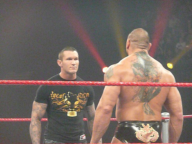 FDRPBatista's tweet photo. Together we completely reinvented what it meant to be a WWE Tag Team Champion. 

Together we’ve beaten The Shield on TWO different occasions. Randy blazed the trail for me to crossover into AEWWE, and together we’re unstoppable. You know why?

Evolution is a mystery. https://t.co/tIubspGTk5