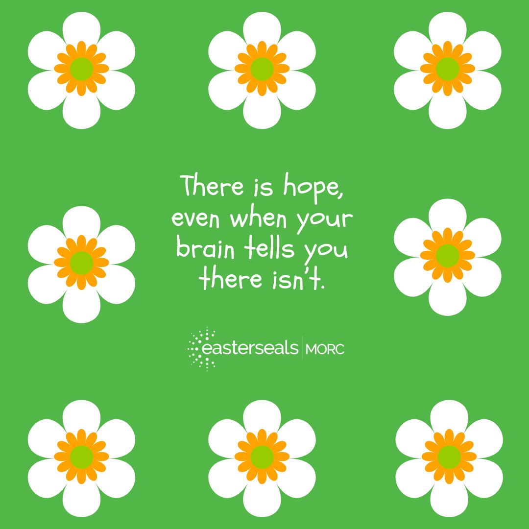 Even when your thoughts are clouded with doubt, never forget that you're not alone! Remember, hope is always there, just waiting to be found! 

#MentalHealthMatters #BeKindToYourMind #MotivationalMonday #EastersealsMORC
