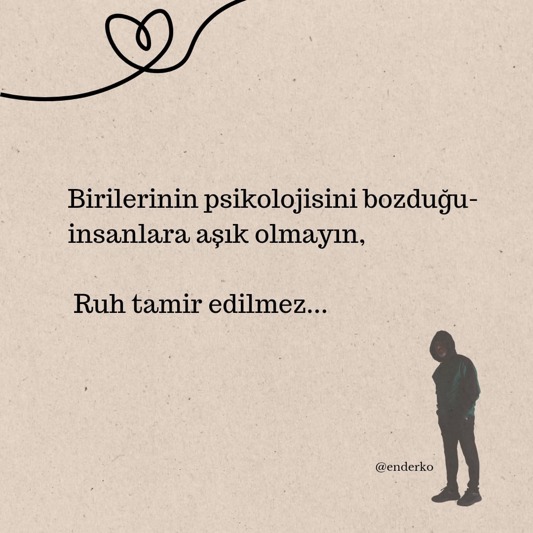 Ruhu saflayamazsın...