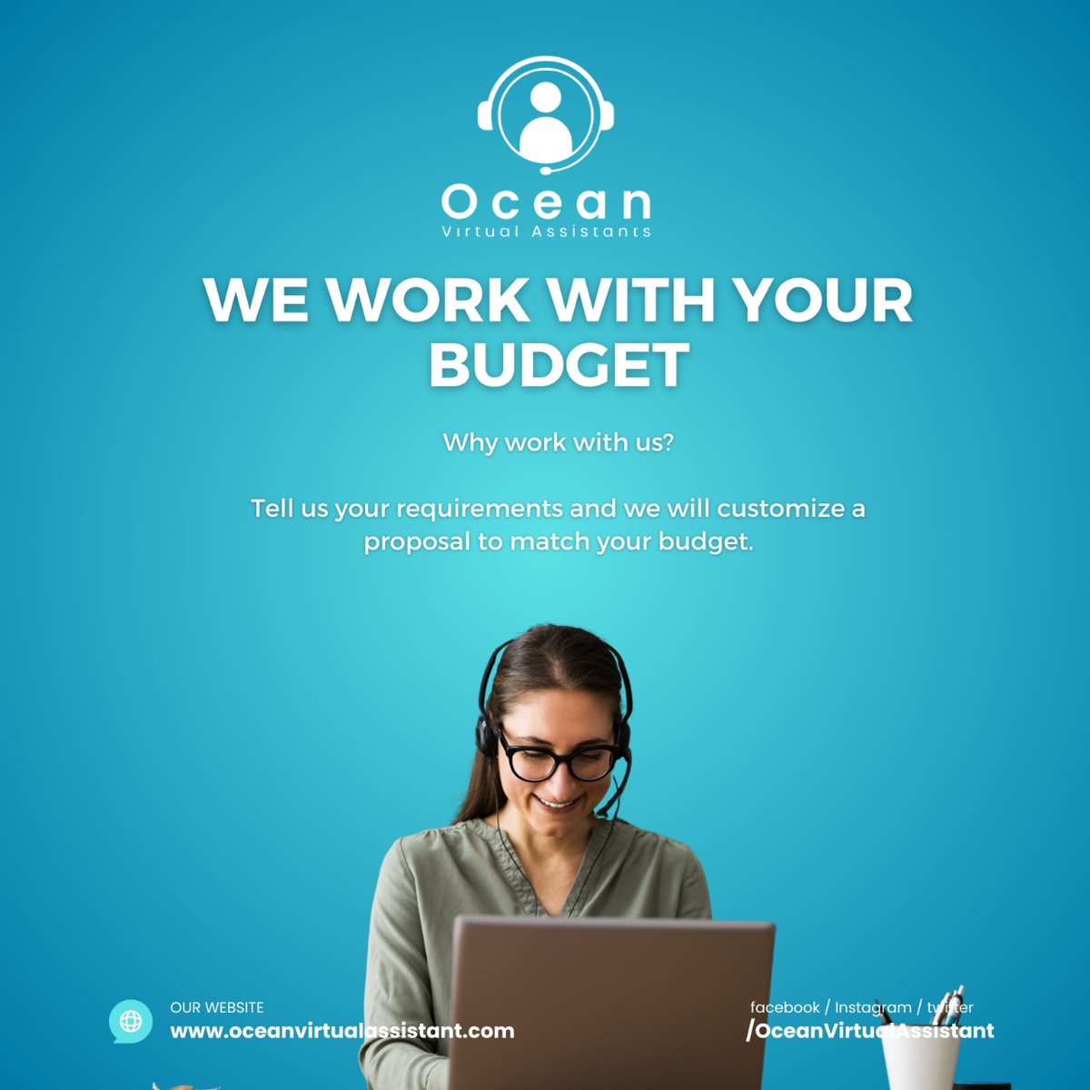 oceanvastaffing's tweet photo. Contact us today to learn more about our virtual assistant services and how we can work with your budget. Trust us, you won't regret it! #virtualassistant #vasolution https://t.co/bHWlijFvZN