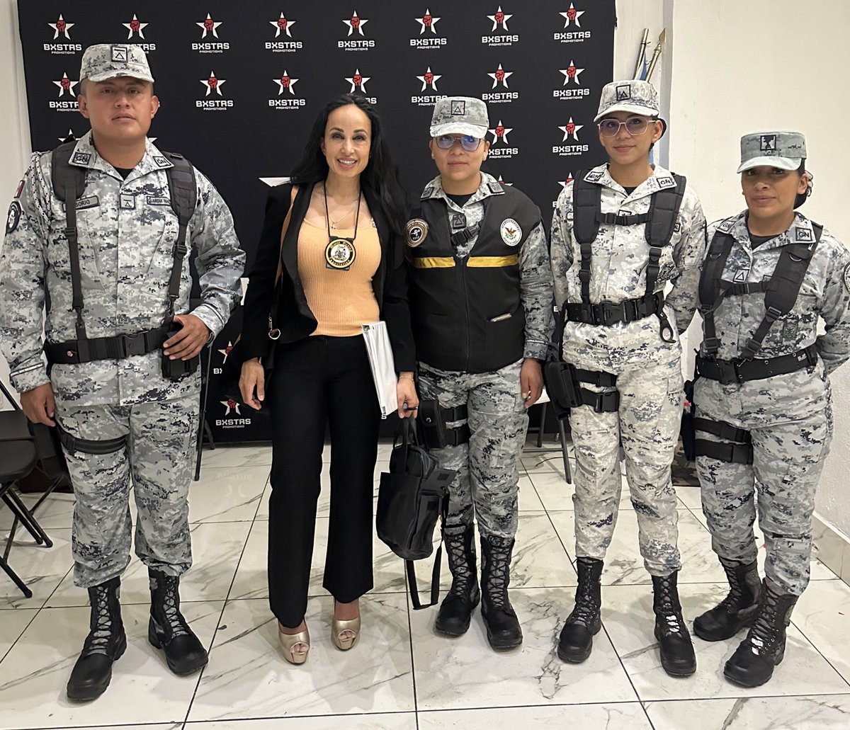 The Mexican Military was proud to see these women in uniform at the boxing fight! #mexico #military #women #uniform #protect #travel #boxing #fight #safety #mexico🇲🇽 #aguascalientes #fightnight #official #serve