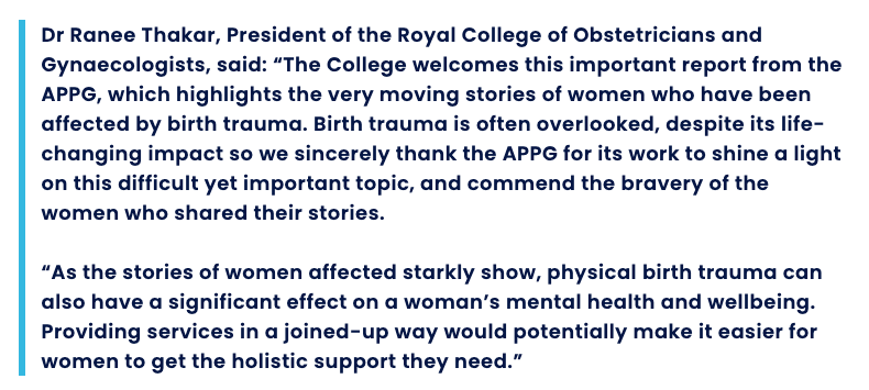 HuntCarin's tweet photo. The RCOG response is here: https://t.co/ku27af7Hgk https://t.co/IMYjtxiSJR