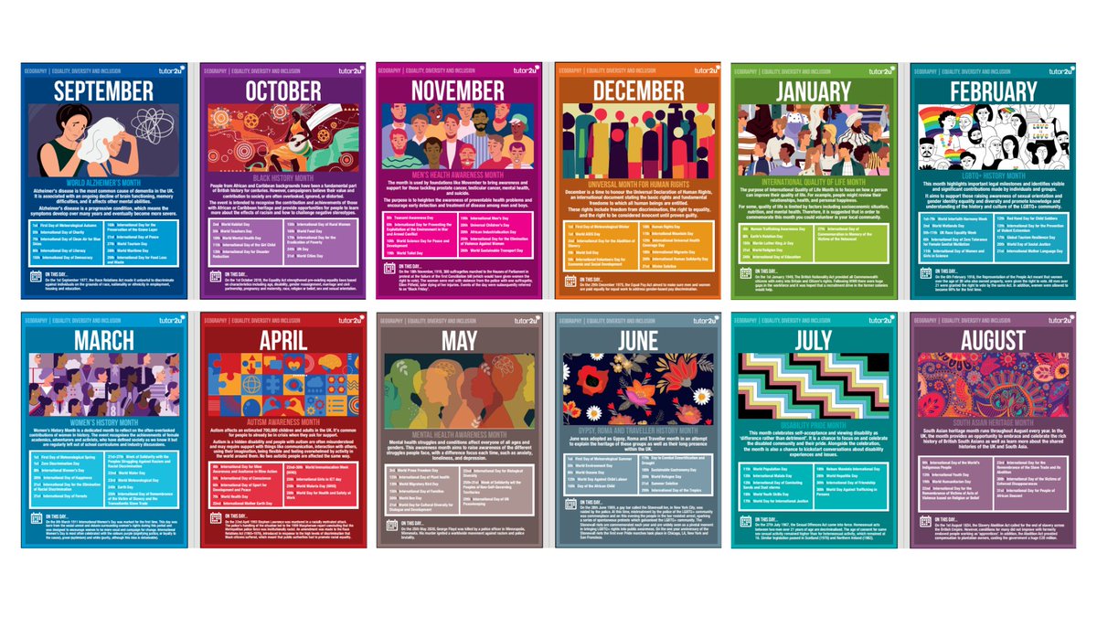 Don't forget we have this fab calendar set of posters promoting the various EDI dates throughout the year, along with the many geographical themed days that you already might be aware of - lots to celebrate! Free to download - even more of a celebration! bit.ly/47KFrhv