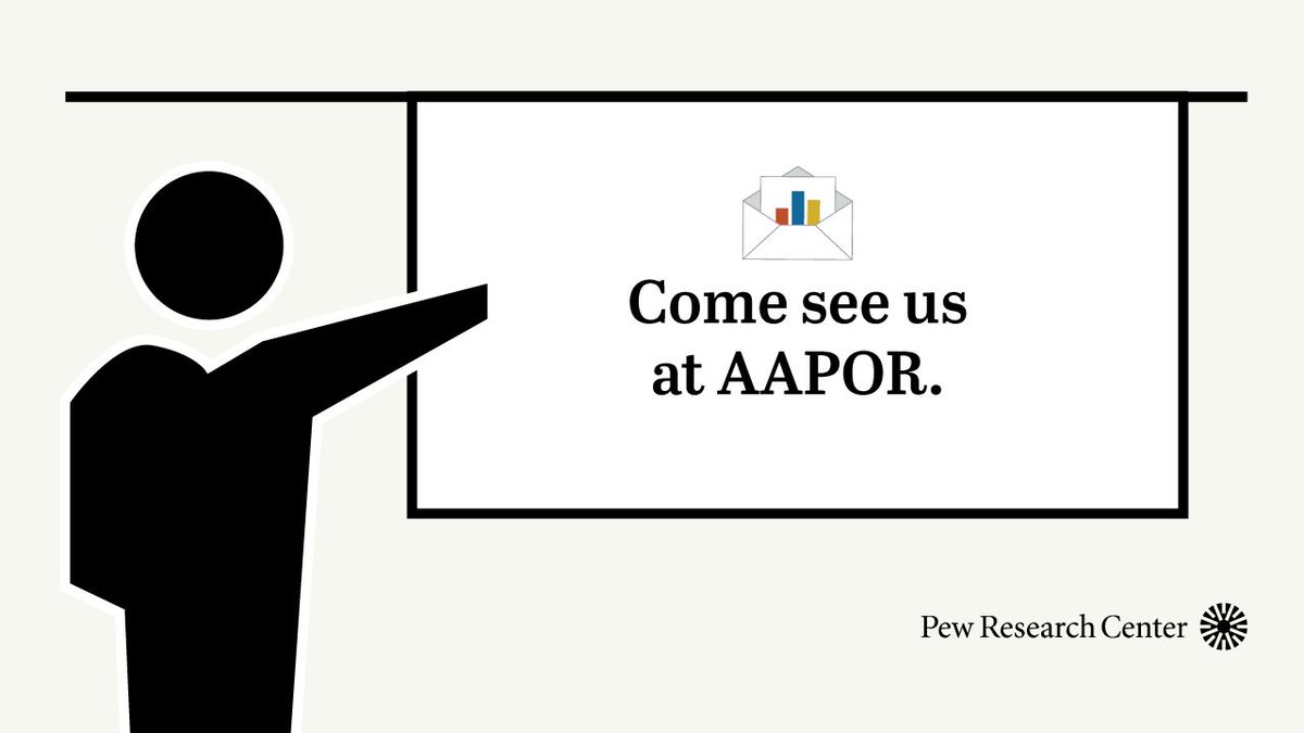 Are you heading to #aapor24? So are we! Check the conference schedule for a complete list of @pewresearch events, and follow along with us here! bit.ly/4bkMsHR