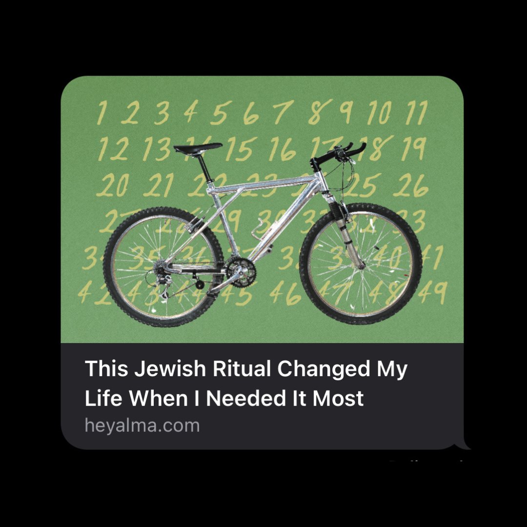 Of all the ways to count the Omer, we definitely think this is one of the coolest. Check out this story for @hey_alma written by beloved Avodah team member, Ellen Oshinsky. 🚲 🛣️ bit.ly/bikingfortheom…