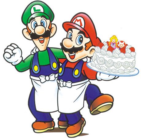 Mario and Luigi making a cake together. - Game and Watch Gallery 3