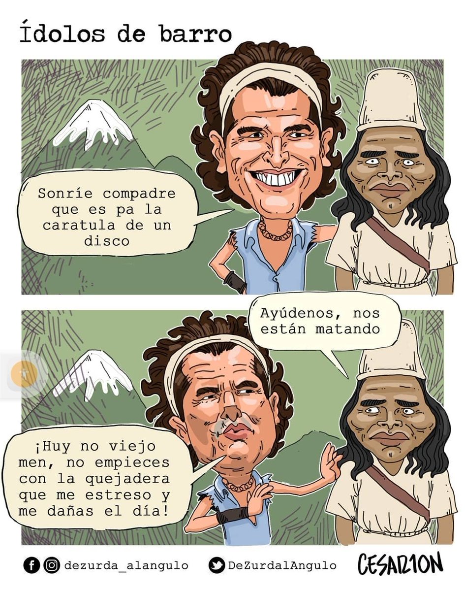 Tremenda caricatura del cantantucho de quinta Carlos Vives.