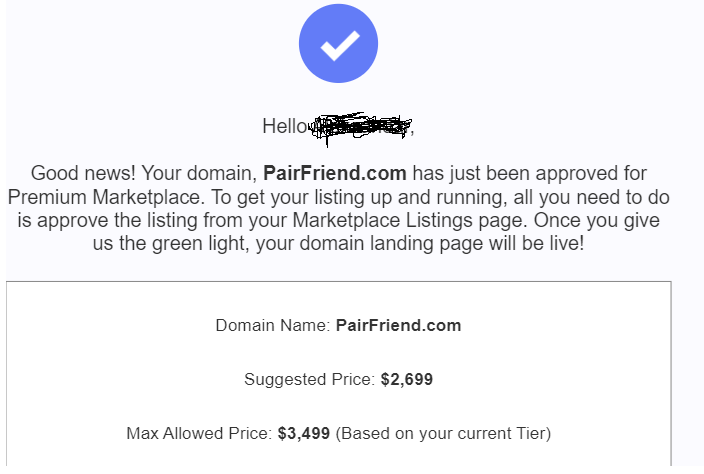 My third Premium approved at Atom. Handreg 2 months ago.

PairFriend. com

Let see if Atom can find a buyer!

#atom #domain #domains #domainsale @squadhelp #squadhelp #domainforsale #domainsforsale #domaininvestment #pairfriend #friend #dateing #startup #pair