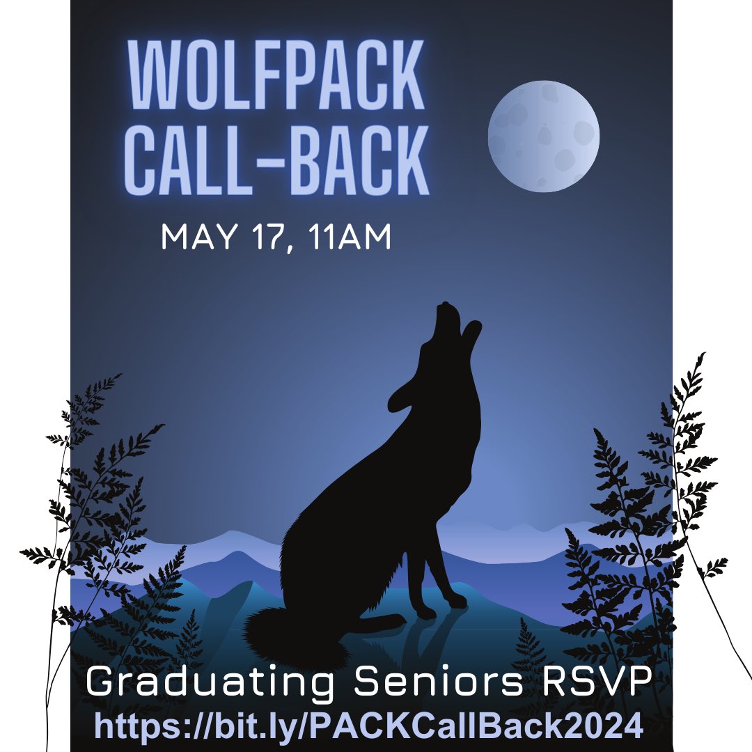 Seniors! Wolf Lake Middle would like to welcome you back to campus for their call back. Be sure to sign up using the link above.