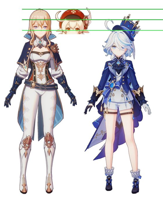 // genshin leaks

We won!! our archon is a tall woman!!!🔥

but why is Klee's hat now a unit of measurement??? 😭😭😭