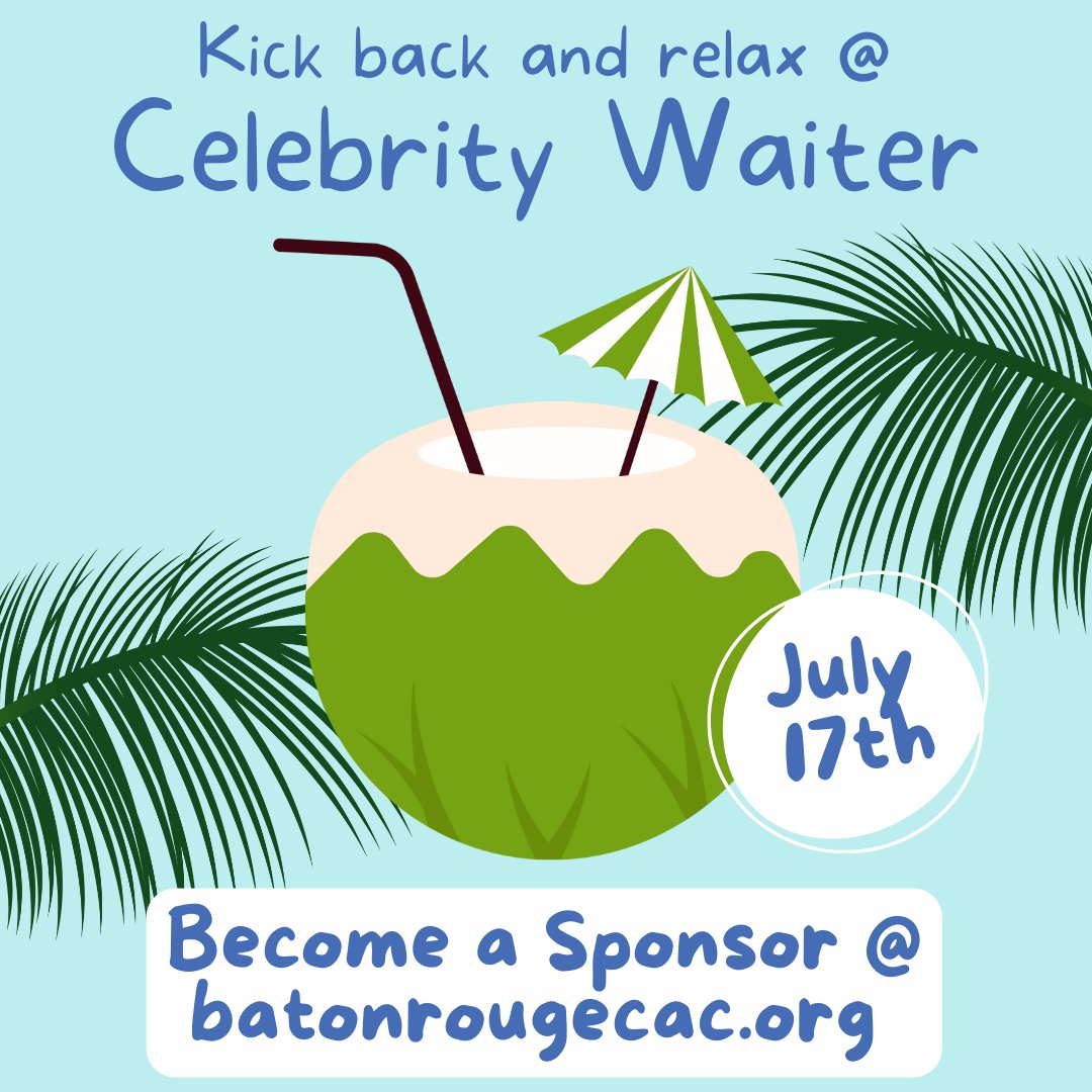 Baton Rouge Children Advocacy Center's Celebrity Waiter Event needs your support! By sponsoring this amazing event, your business can directly impact the lives of vulnerable children in our community. #SupportOurChildren #CelebrityWaiter #SponsorshipOpportunity 🤝✨