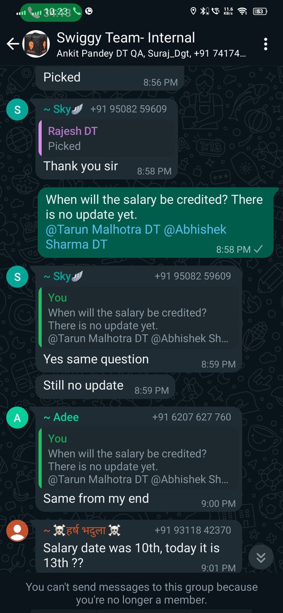 Hello @harshamjty, I work in a Digitech company which has a swiggy chat process. My issue with the company is that this digitech bpo company never gives salary to any employee on time, or the manager here does not give any update. or my salary has been withheld since February.