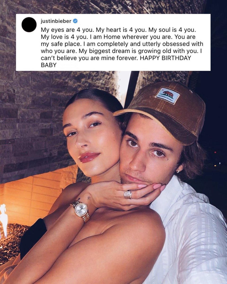 justin bieber’s Instagram captions for his wife  hailey - a thread
