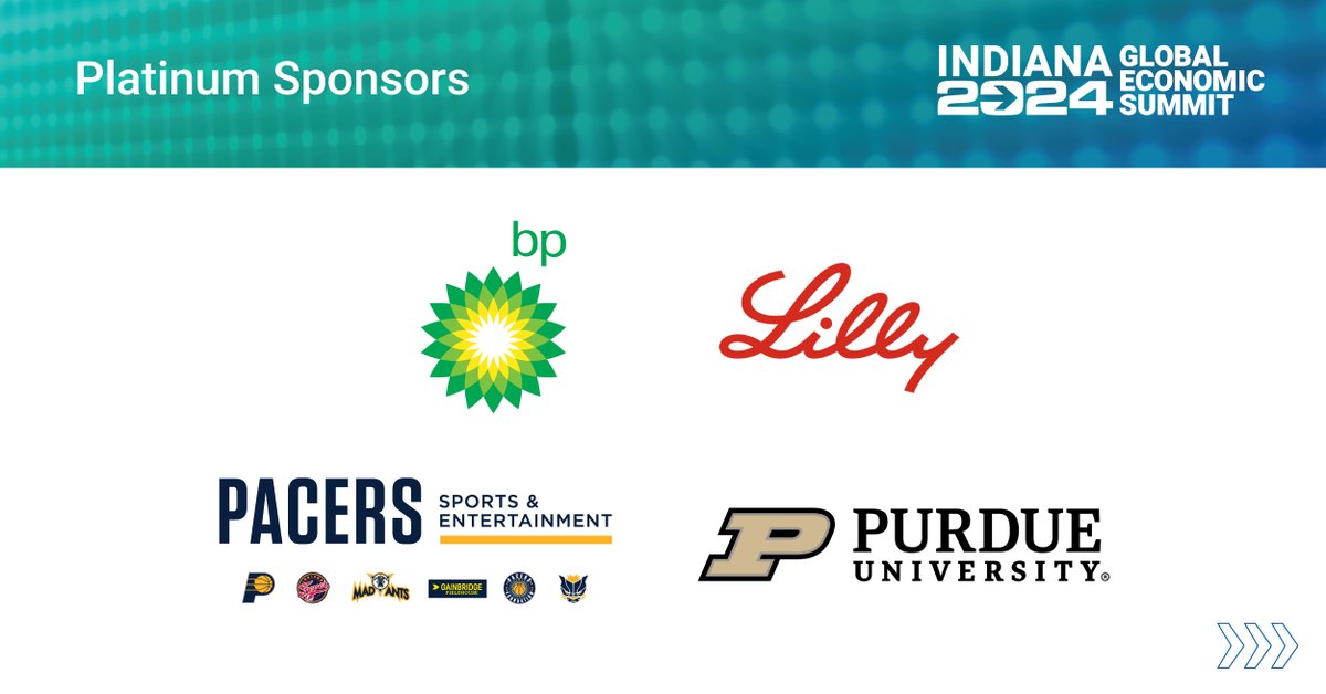 In just 10 days, #Indiana will open its doors to the world as the 2024 Indiana Global Economic Summits kicks off. We cannot thank our Platinum sponsors enough for their support! #INGlobalSummit