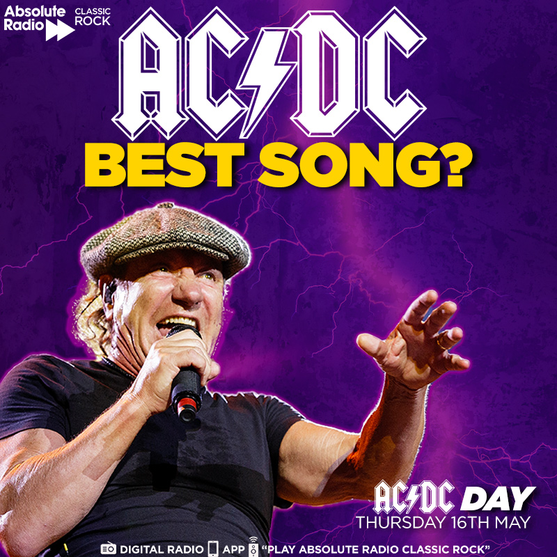 What's the best song by @acdc? Join us this Thursday, for AC/DC Day, as we celebrate 50 years of the iconic rock band ⚡️