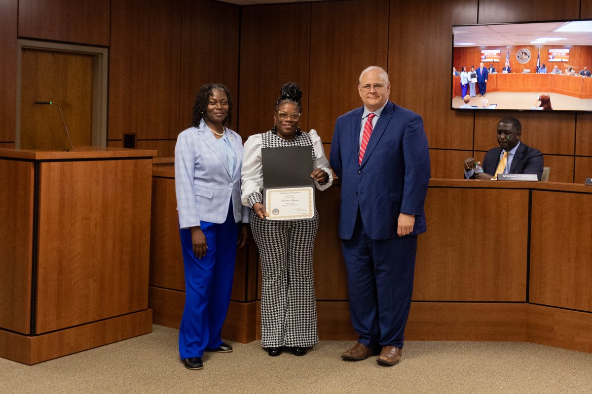Today, at the regular City Council meeting on May 13, 2024, Sandra Hanner was recognized for her 20 years of invaluable contributions to the City of Florence Finance and Accounting Department.

The City thanks you for your commitment and dedication.

#CityofFlorenceSC