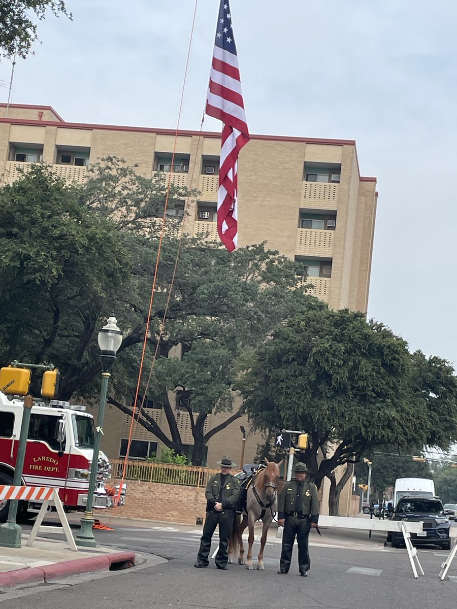 CBP Laredo to include @DFOLaredo & @usbpchieflrt attended the National Fallen Officers Memorial, held today by the @mylaredopd Law enforcement agencies came together in honor of National Police Week. @cityoflaredo #NationalPoliceWeek2024