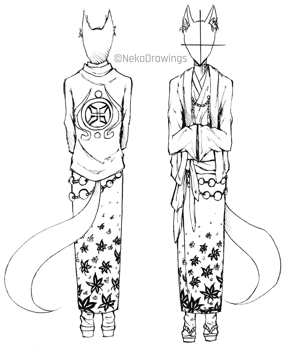 Kurobayashi's kimono - project design (sketch)
Original art: NekoDrawings©

#NekoDrawings #art #draw #drawing #kimono #pattern #sketch #fineliner #blackandwhite #project #design #outfit #kitsune #Kurobayashi #Kuroko #youkai #fox #fox_ears_and_tail #patternsdesign #original #obi