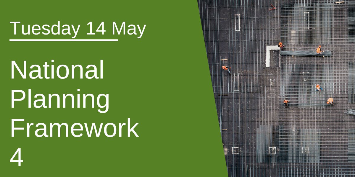 Tomorrow we will continue our first Annual Review of the 4th National Planning Framework (NPF4) with evidence from @HeadsofPlanning @cne_siar @Edinburgh_CC @ScotLINK @Sustrans @PlanDemoc & @ScotRenew. 

Find out more in our agenda and meeting papers here🔽
ow.ly/C2EU50RENf3