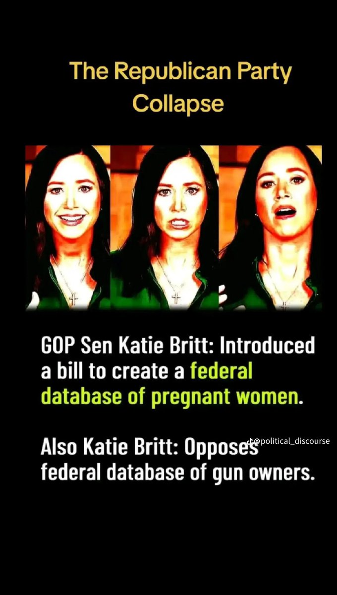 #DemVoice1 #ProudBlue Alabama, Alabama, Alabama. This Britt bish… What in the AF? Why do y’all elect the likes of Tommy Tuberville and Katie Britt? Was it a conscious decision to send them to Washington to establish a “big government” pregnancy data base or eff with our…