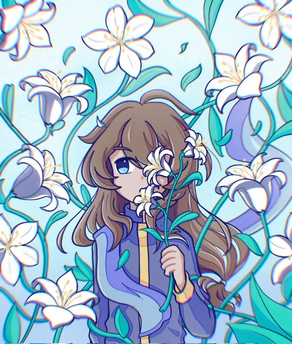 「holding flower jacket」 illustration images(Latest)