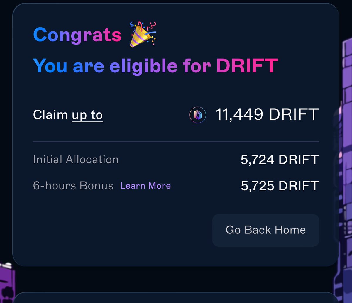 📍#Airdrop

📌 <a href="/DriftProtocol/">Drift</a> #Airdrop bakiyesini güncellemiş. 

📌Benim 1000 adet artmış. 

📌Kontrol etmeyi unutmayın!!

Bol Şans 💙