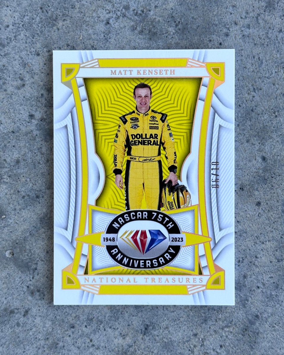 Packed with an average of 4 autographs and 3 memorabilia cards per box, Panini #NationalTreasures Racing is loaded with exclusive cards featuring today's top drivers, and historic fan favorites from 75 years of @NASCAR! Shop here: bit.ly/44Bt2w0 #WhoDoYouCollect
