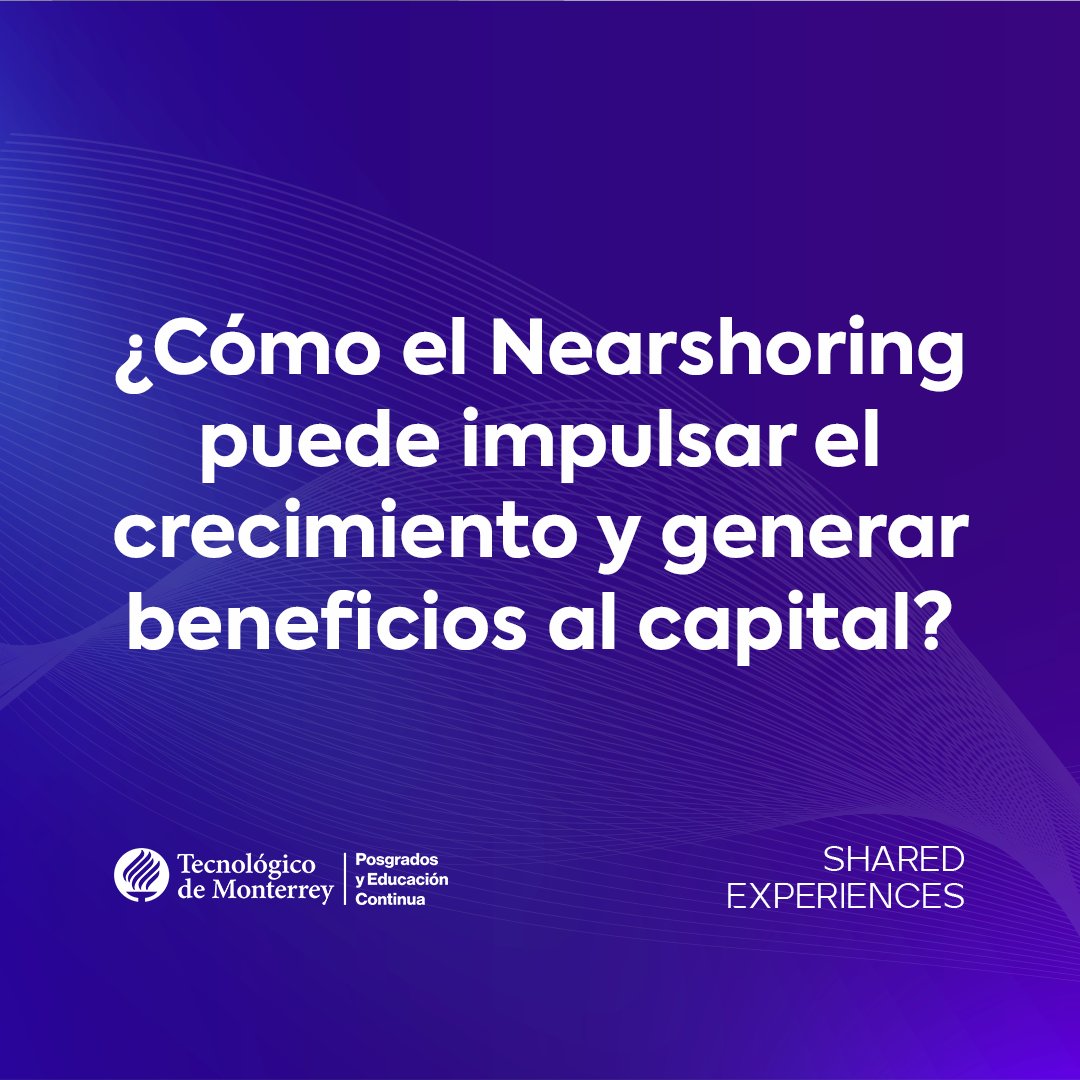 PyEC_TecdeMty's tweet image. ¿Qué conexión hay entre el Nearshoring y las cadenas de suministro? El Nearshoring acerca la producción a los consumidores, reconfigurando el panorama industrial. Acompáñanos en esta conferencia para conocer más.
Regístrate aquí: hubs.ly/Q02w-t6v0
#SharedExperiences