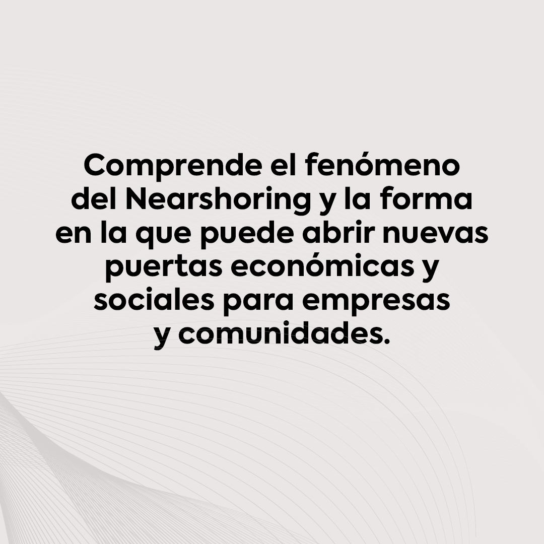 PyEC_TecdeMty's tweet image. ¿Qué conexión hay entre el Nearshoring y las cadenas de suministro? El Nearshoring acerca la producción a los consumidores, reconfigurando el panorama industrial. Acompáñanos en esta conferencia para conocer más.
Regístrate aquí: hubs.ly/Q02w-t6v0
#SharedExperiences