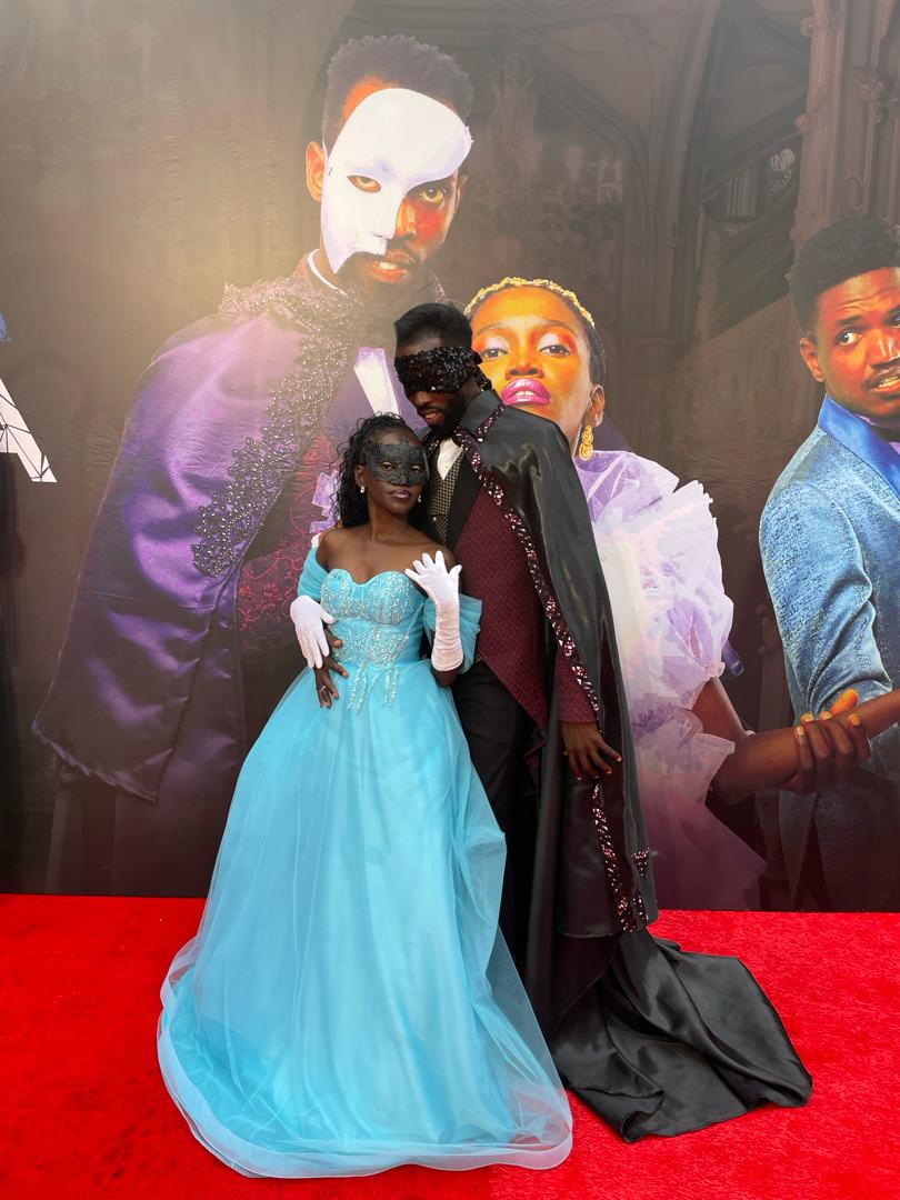 Phantom and Christine at the premiere at The Serena Hotel Kampala.