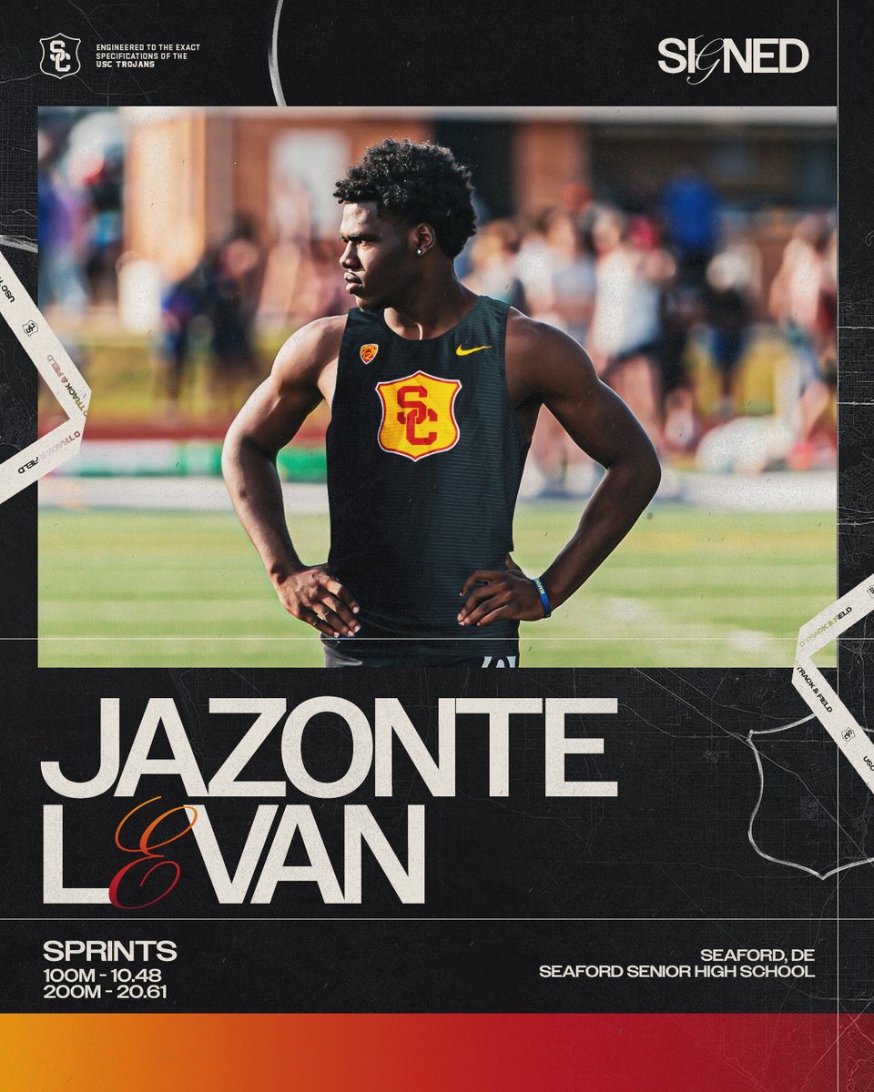USC Track & Field / XC (@usc_track_field) on Twitter photo Welcome to the #TrojanFamily, Jazonte Levan!
Delaware's 200m record holder placed 3rd in that event at the <a href="/USATF/">USATF</a> U20 Outdoor Championships! 🥉 Welcome to the #TrojanFamily, Jazonte Levan!
Delaware's 200m record holder placed 3rd in that event at the <a href="/USATF/">USATF</a> U20 Outdoor Championships! 🥉