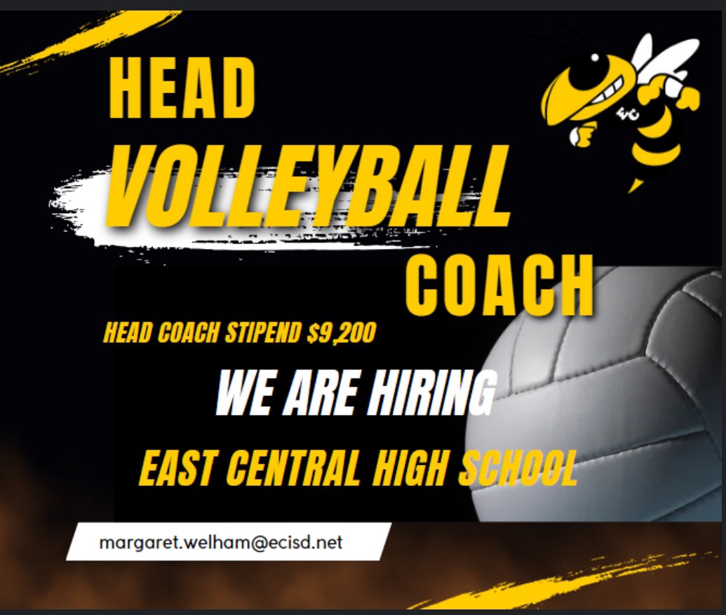 We are hiring a HEAD Volleyball Coach!! @ECISDtweets @_ECAthletics @ArriolaSuzette