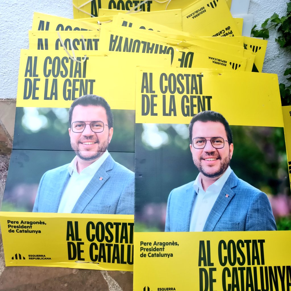 ERCCabrils's tweet photo. Com fem sempre a #Cabrils,  l'endemà de les eleccions, la propaganda d'@Esquerra_ERC ja ha estat retirada. 

Ben aviat hi tornarem, que toca donar suport a  @DianaRibaGiner, @TomasMolinaB i @1968Maite a les eleccions europees! 🗳🇪🇺

#semprehisom https://t.co/cHyEjcMzFU