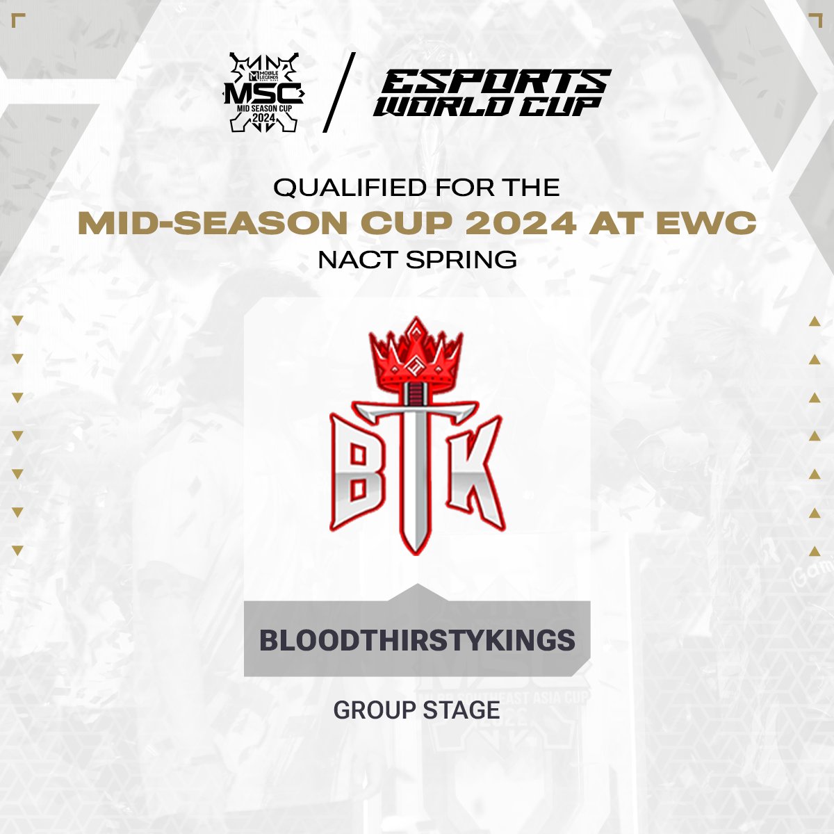 Now that's what we love to see 👏 Huge congratulations to BloodThirstyKings for taking the W in NACT Spring, and securing their spot at the #MLBB Mid Season Cup in Riyadh #EWC 🏆