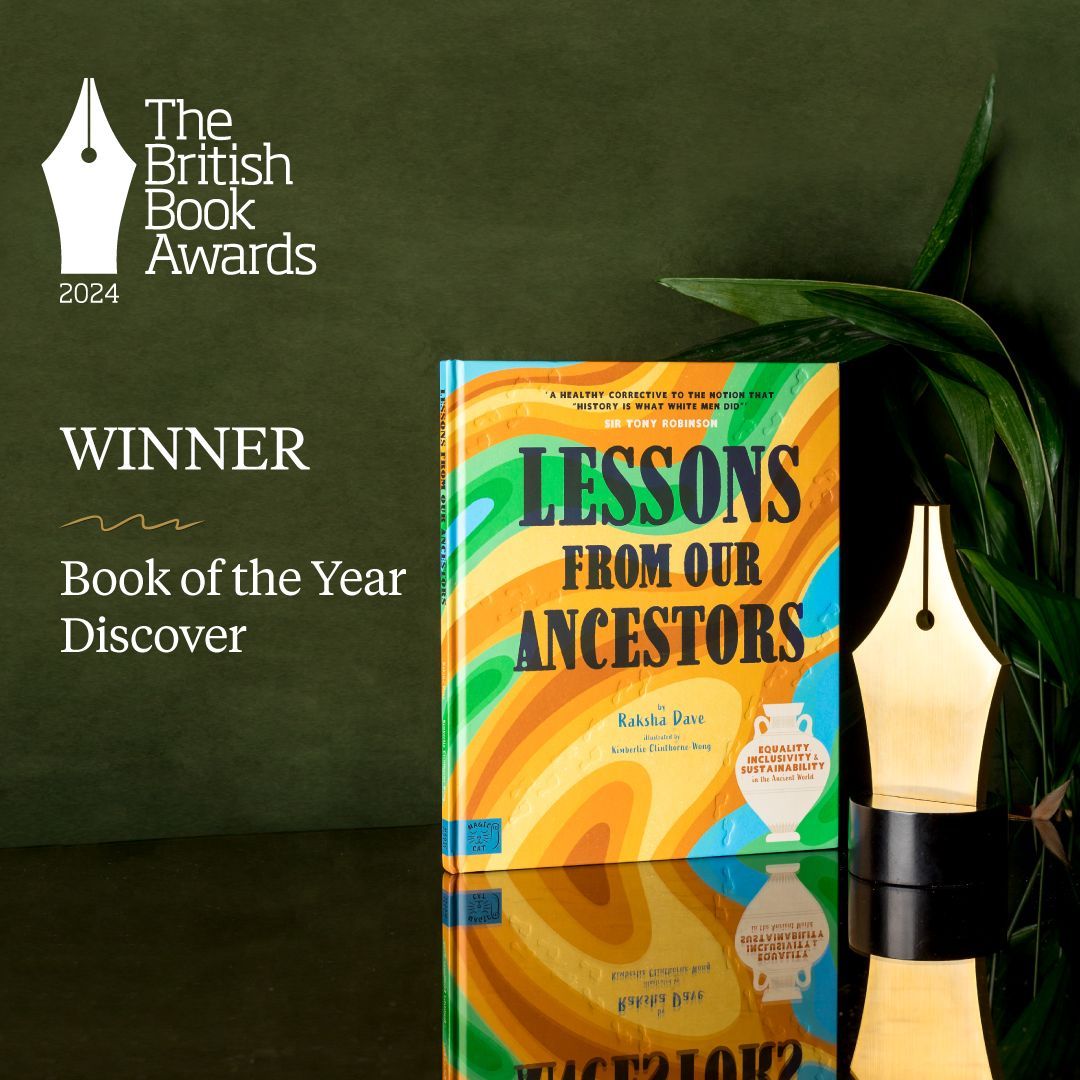 The winner of Book of the Year: Discover is LESSONS FROM OUR ANCESTORS by @raksha_digs (@publishing_cat). Congratulations! “It is an important book for children and for the future”, said one judge. #Nibbies #BritishBookAwards