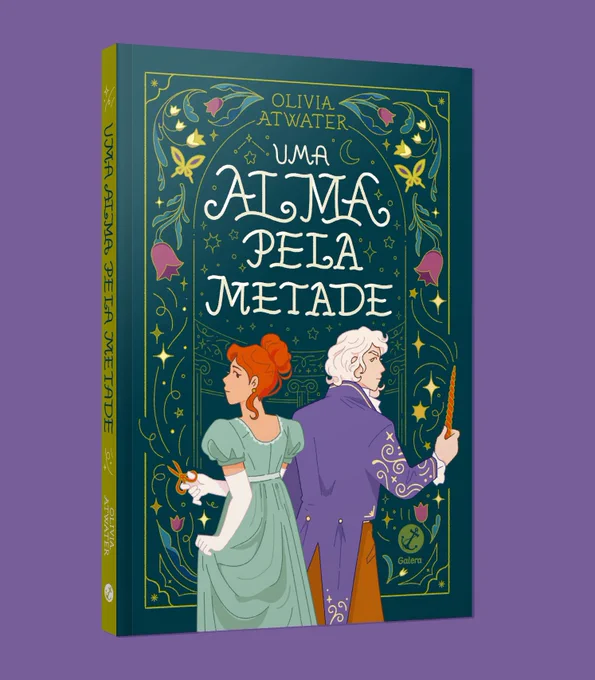 brazilian cover and endpapers for olivia atwater's half a soul  