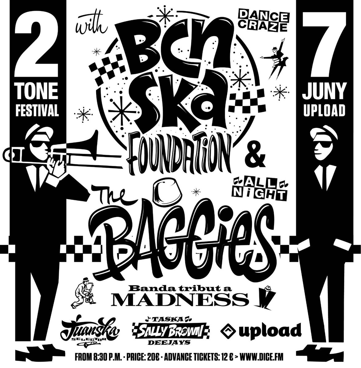 Eyyy listen buster!!!! Ningú en su sano juicio hauria de perdre’s aquest skaconteixement a Bcn!!! Toquem amb el Baggies + Dj Juanska + Taska Sally Brown en homenatge a la 2Tone!!! A què espereu per comprar l’entrada???????????!!! De la mà del nostre padrí ⁦<a href="/achilifunk/">Txarly Brown</a>⁩!