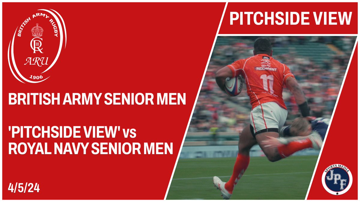 JPFSportsMedia (@jpfsportsmedia) on Twitter photo A Blockbuster & one hell of a story. <a href="/armyrugbyunion/">Army Rugby Union</a> Senior Men, a pitchside view vs Royal Navy, 4/5/24.
youtube.com/watch?v=JlRMAR…
#armyrugby #armynavy #sportsvideography #rugby #rugbyunion A Blockbuster & one hell of a story. <a href="/armyrugbyunion/">Army Rugby Union</a> Senior Men, a pitchside view vs Royal Navy, 4/5/24.
youtube.com/watch?v=JlRMAR…
#armyrugby #armynavy #sportsvideography #rugby #rugbyunion