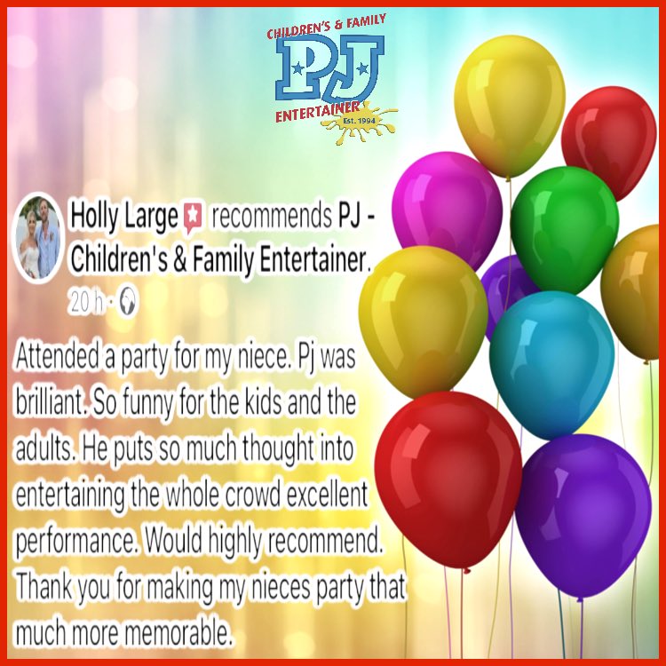 Review from a #KidsParty in #Shropshire 

#pjtheshowmanuk