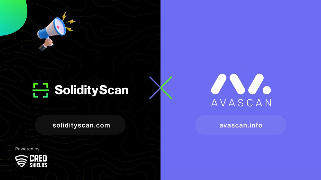 🥂 @SolidityScan has collaborated with @AvascanExplorer, a leading block explorer for @Avax. 🥂 This partnership ensures an additional layer of security for token contracts deployed on #Avalanche, enhancing user confidence and facilitating safer interactions within the Avalanche